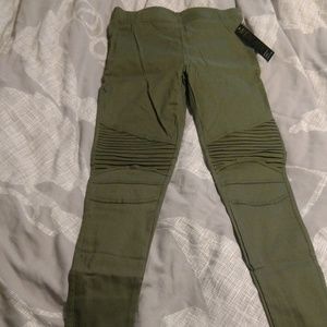 Moto skinny pants - olive